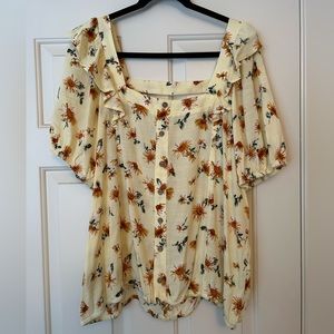 Maurice’s Yellow Floral Blouse
